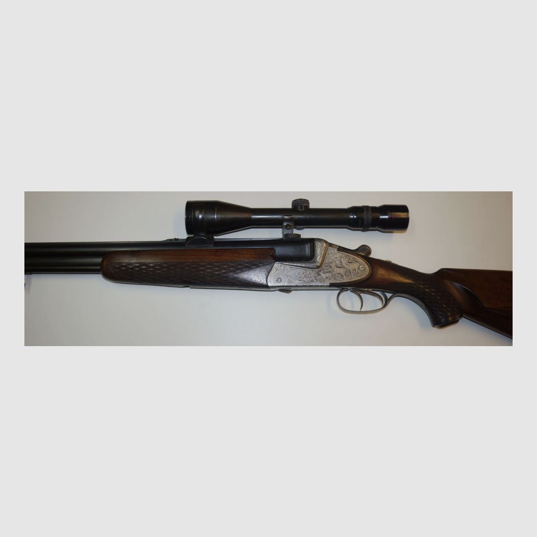 Sodia Ferlach double-barreled rifle, Sodia Ferlach DBR, caliber 12-70 / 9.3x74R, with Kahles HELIA-Super 3-9 x 32