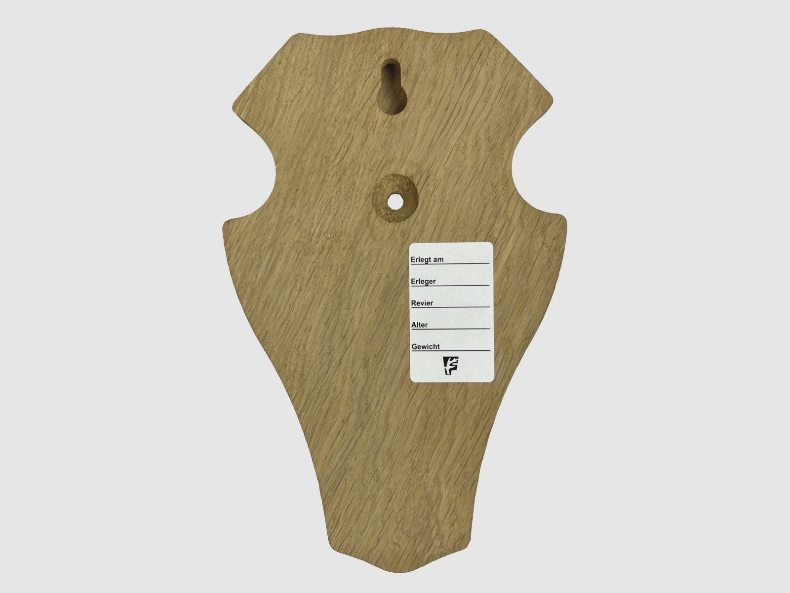 Horn board deer 18x11 cm light round without pine compartment