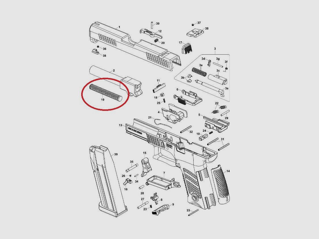 Ressort de verrouillage CZ P10-C #19