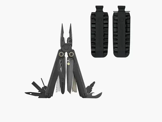 Leatherman Leatherman Multifunktionswerkzeug Multitool Wave Alpha Obsidian + Bit Kit Bundle
