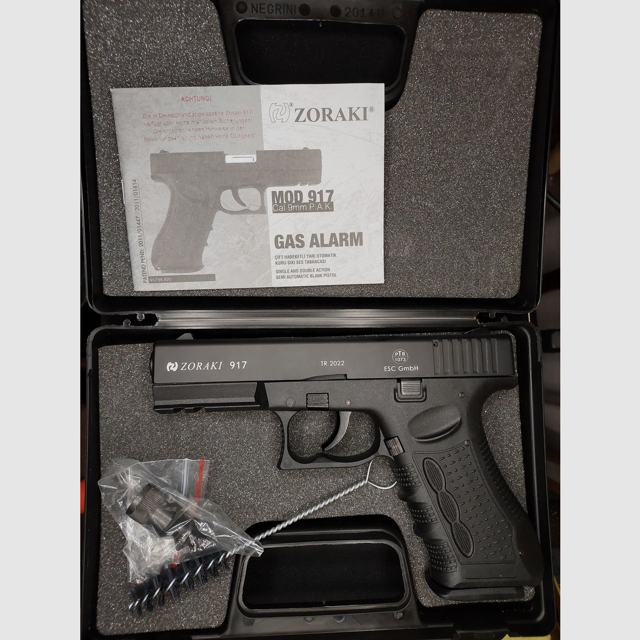 Zoraki 917 pistolet d'alarme 9mm P.A.K. (PTB 1073) comme neuf !
