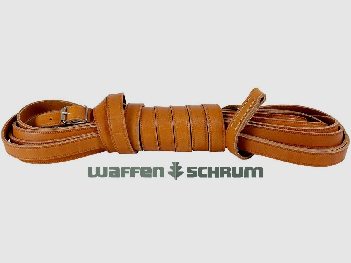 AKAH Schweißleine aus Fahlleder / Länge 10m / Breite: 20mm