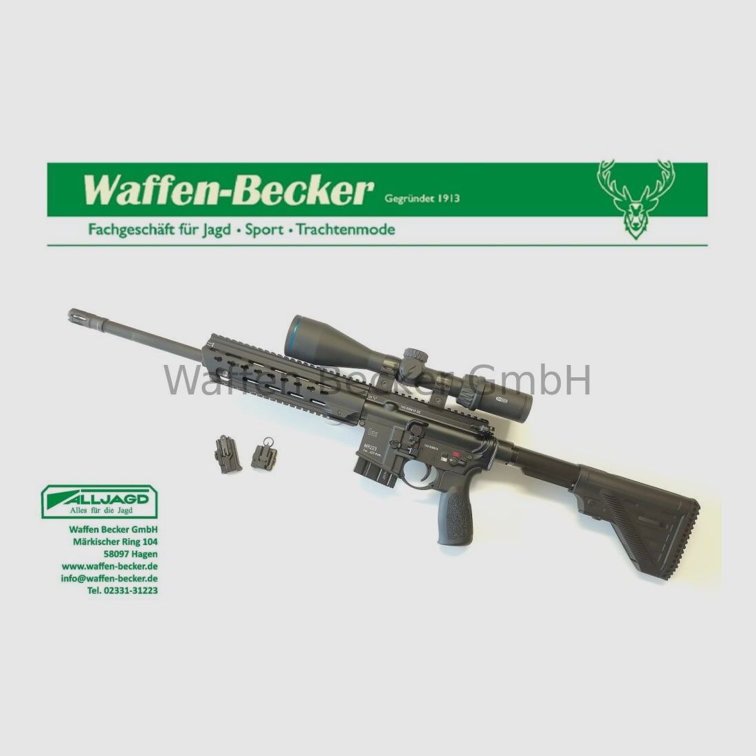 Heckler & Koch HK MR223 A3 Slim-Line H-Key 16,5" + Meopta Optica 6