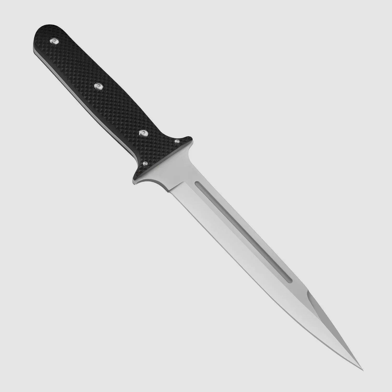 PUMA XP pig sticker 13, Abfangmesser, Pakkaholz schwarz mit Fischhaut, Kydex Scheide