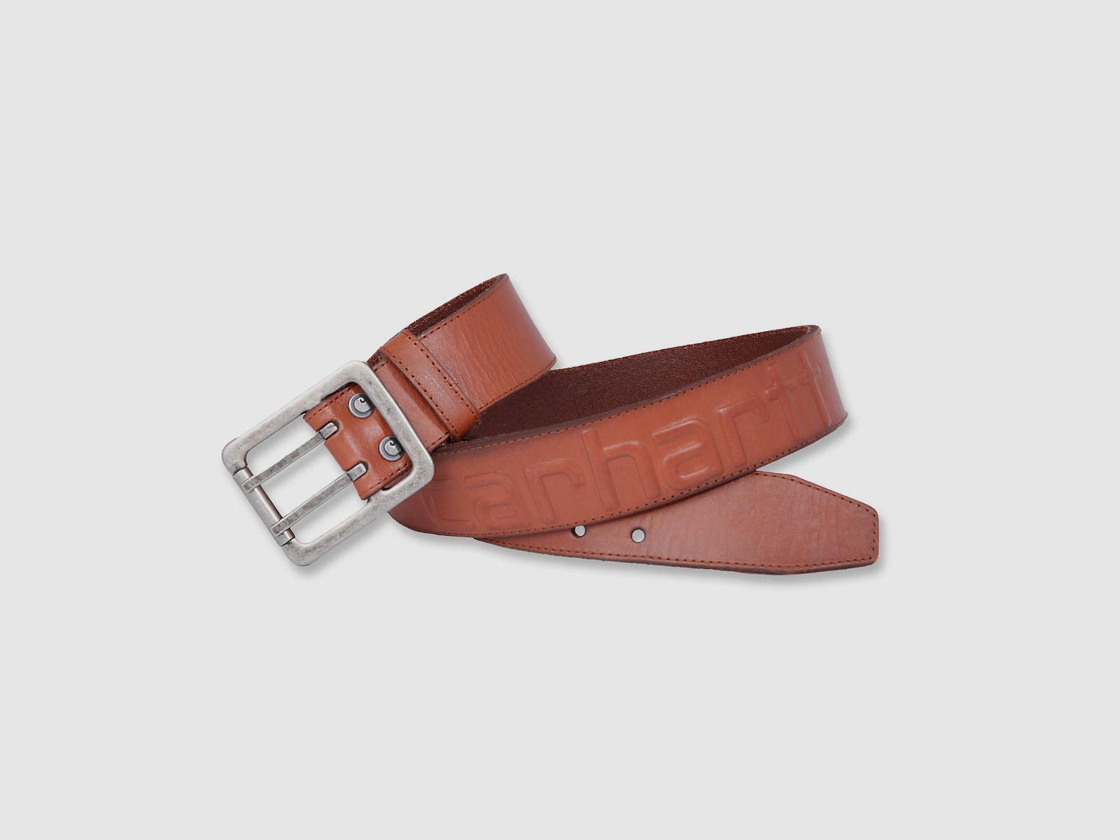 Carhartt Logo Leather Belt Mens Carhartt® Brown W36