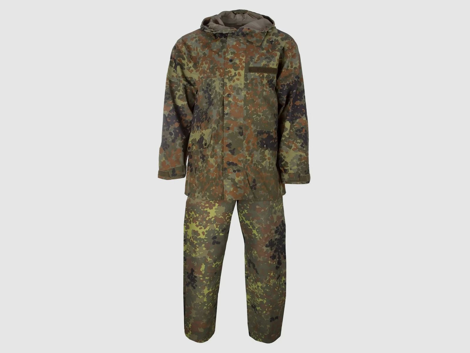 Bundeswehr Original Bundeswehr Original Bundeswehr Nässeschutzanzug flecktarn gebraucht - 44-46