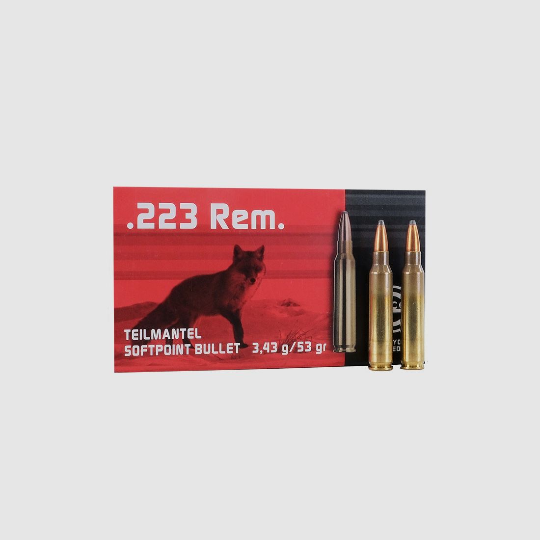 Geco .223Rem TM 3.4g /53gr rifle cartridges
