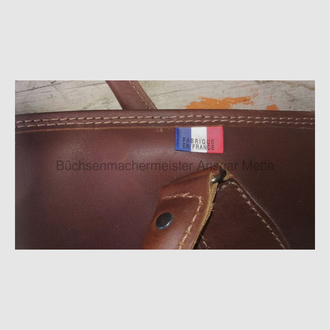Sporfabric , Frankreich, Flintenfutteral, Leder, Fellfutter	 Sporfabric , Frankreich, Flintenfutteral, Leder, Fellfutter