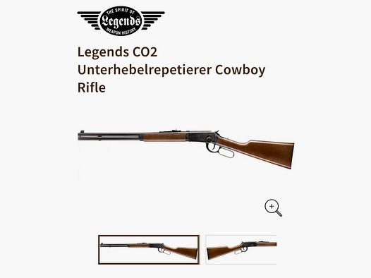 Legends CO2 lever-action Cowboy Rifle nuovo!