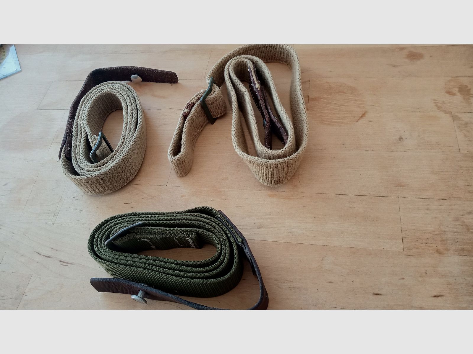 3 gebrauchte Samopal SA VZ.58 Gewehrriemen auch gut geeignet für das Xisico MWN B5 Luftgewehr von Naunin