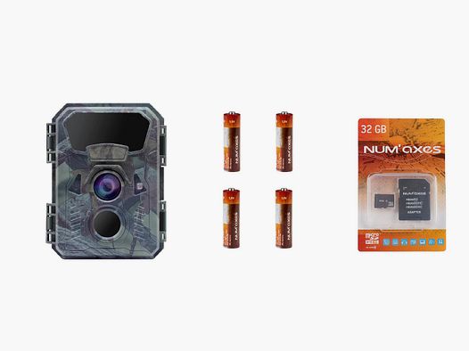 Zestaw Kamery Pułapkowej PIE1066 + 4 Baterie AA LR6 + Karta Pamięci 32 Gb