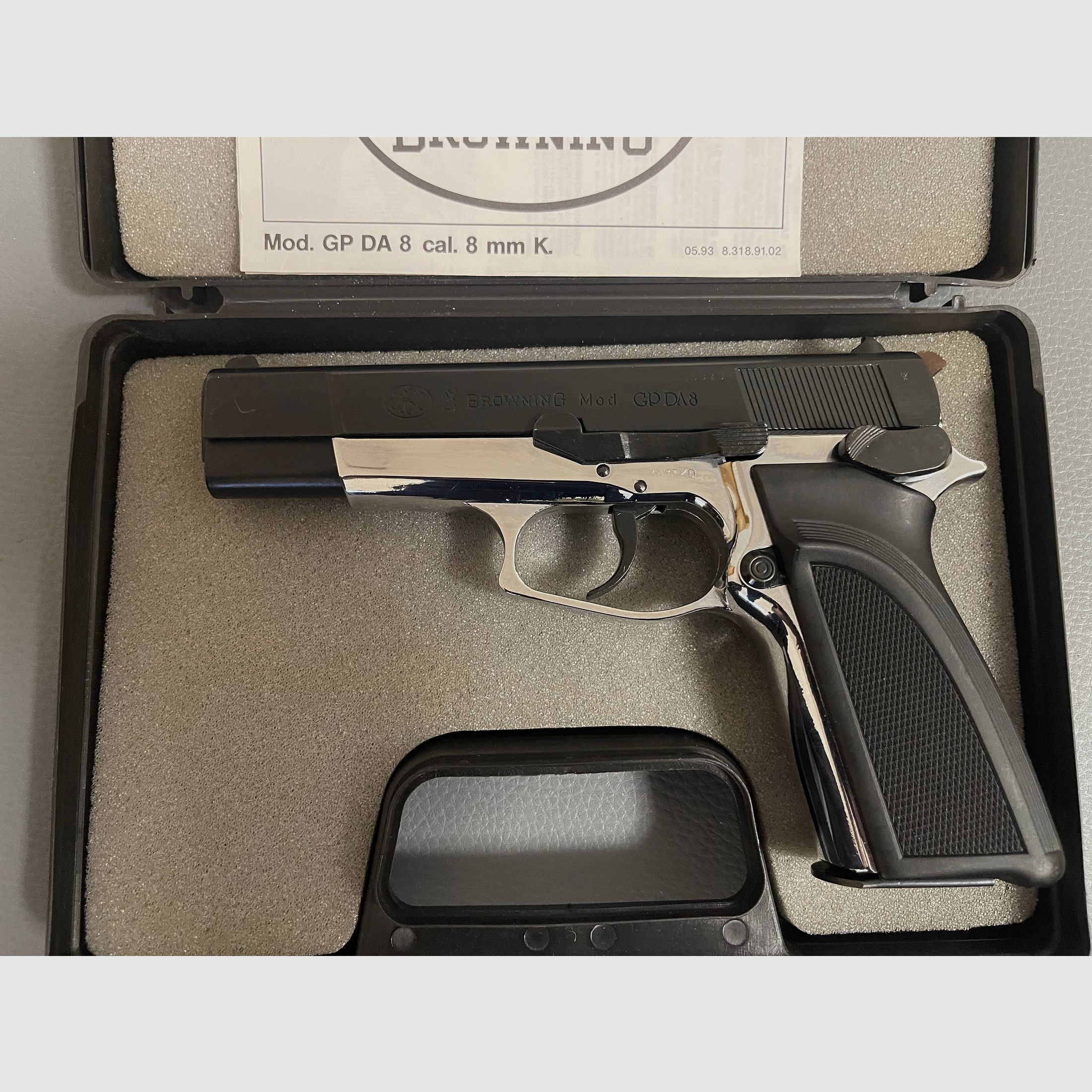Browning Mod GP DA 8 Caliber 8mm Blank