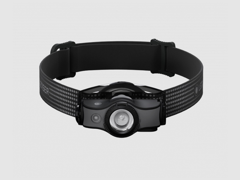 Ledlenser 502147 LED lampada frontale MH5 Grigio Nero NUOVA con luce rossa cavo di ricarica magnetico