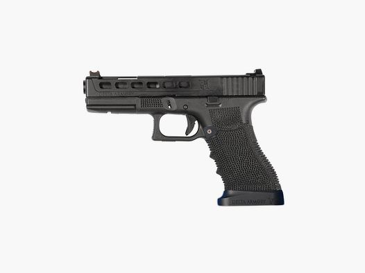 P06 GBB Airsoft Pistole mit Grip Stippling in Schwarz | Delta Armory
