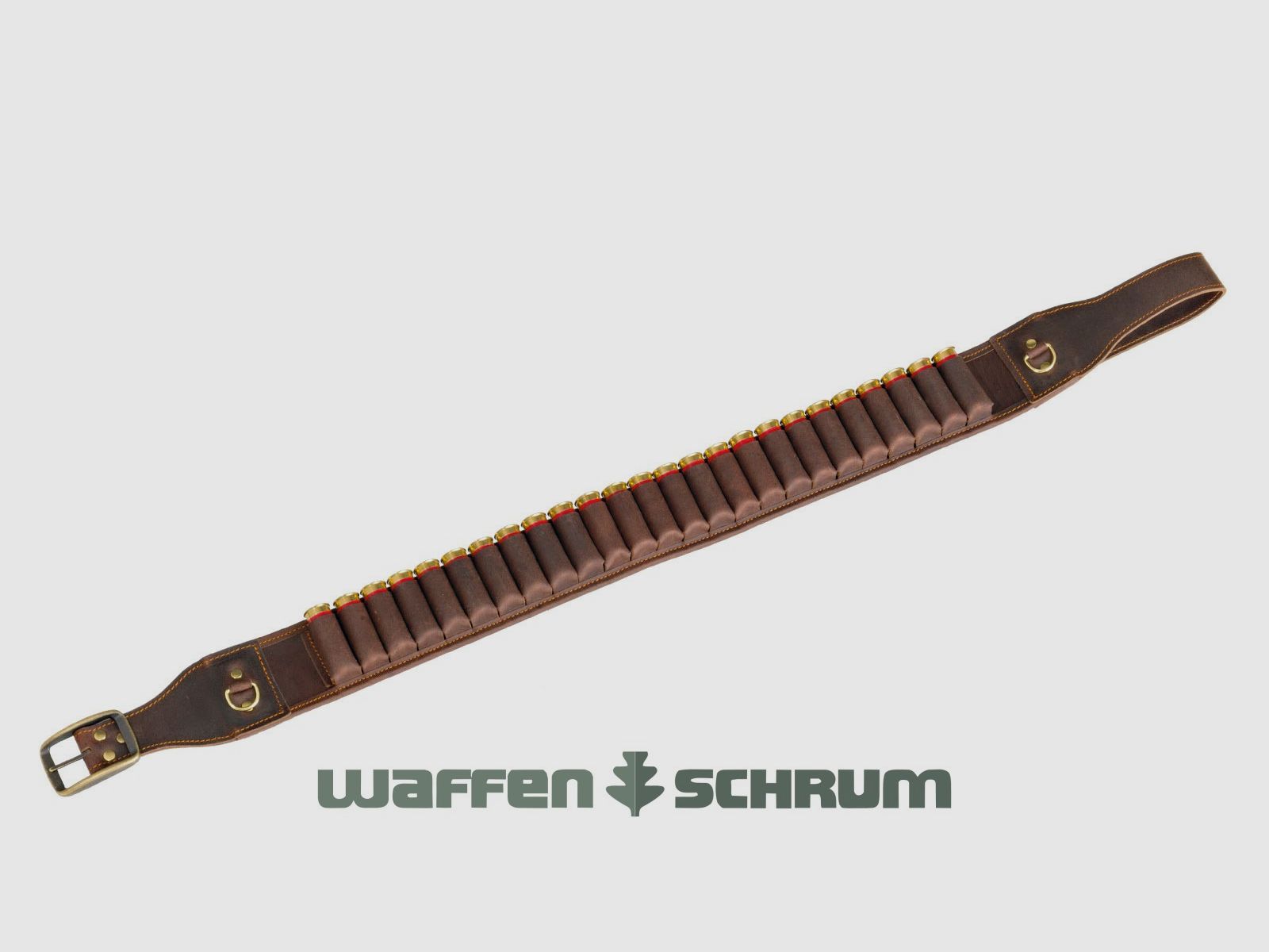 Pasek na naboje AKAH skórzany 25 nabojów kal. 12