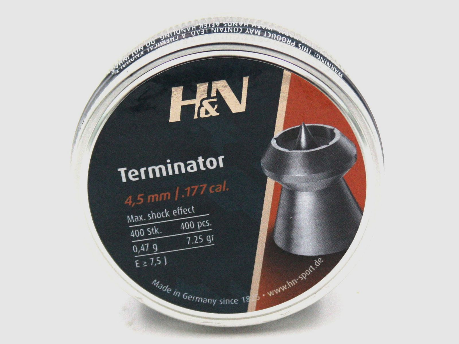 H+N, 4,5 mm luchtgeweer kogels Terminator, 225 st.