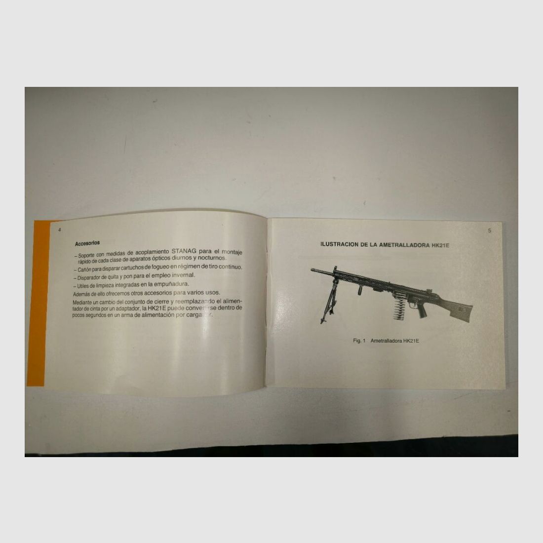 Heckler&Koch Anleitung für HK21E, spanisch