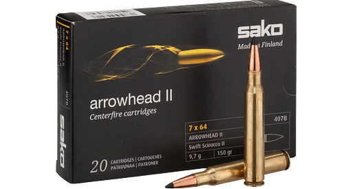 Sako 7x64 Arrowhead II PT 9,7g/150grs.