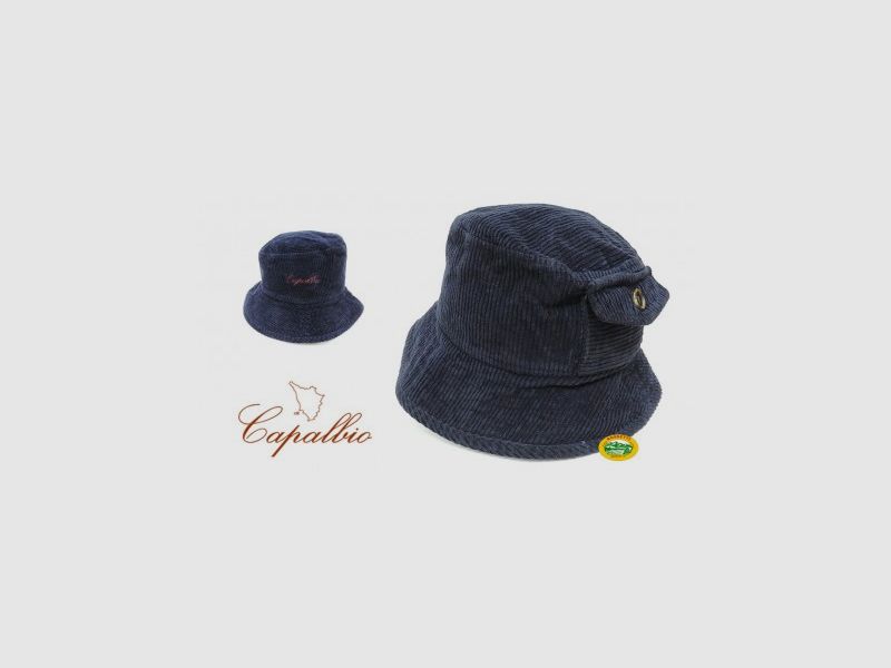 CAPALBIO Fischerhut aus blauen Samt