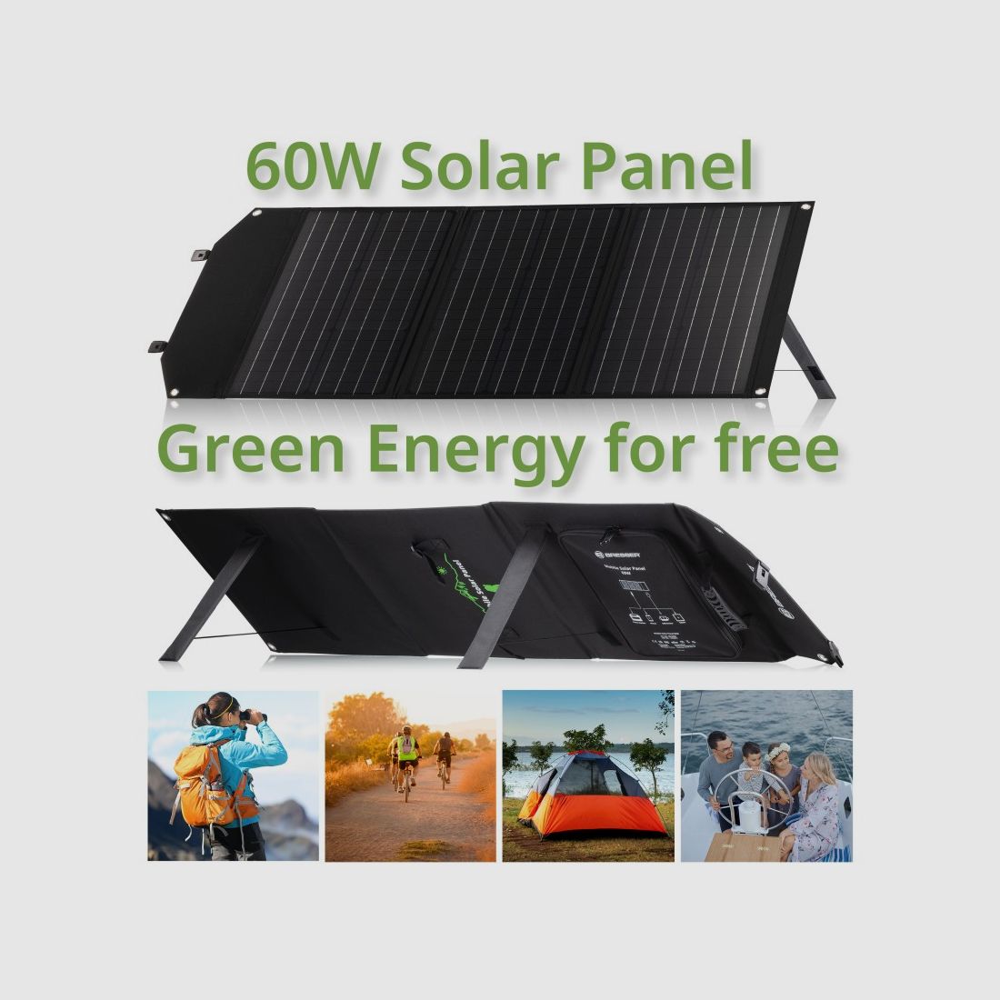 Mobiles Solar-Ladegerät BRESSER mit 60 W und USB- und DC-Ausgang, Bild 4 von 21