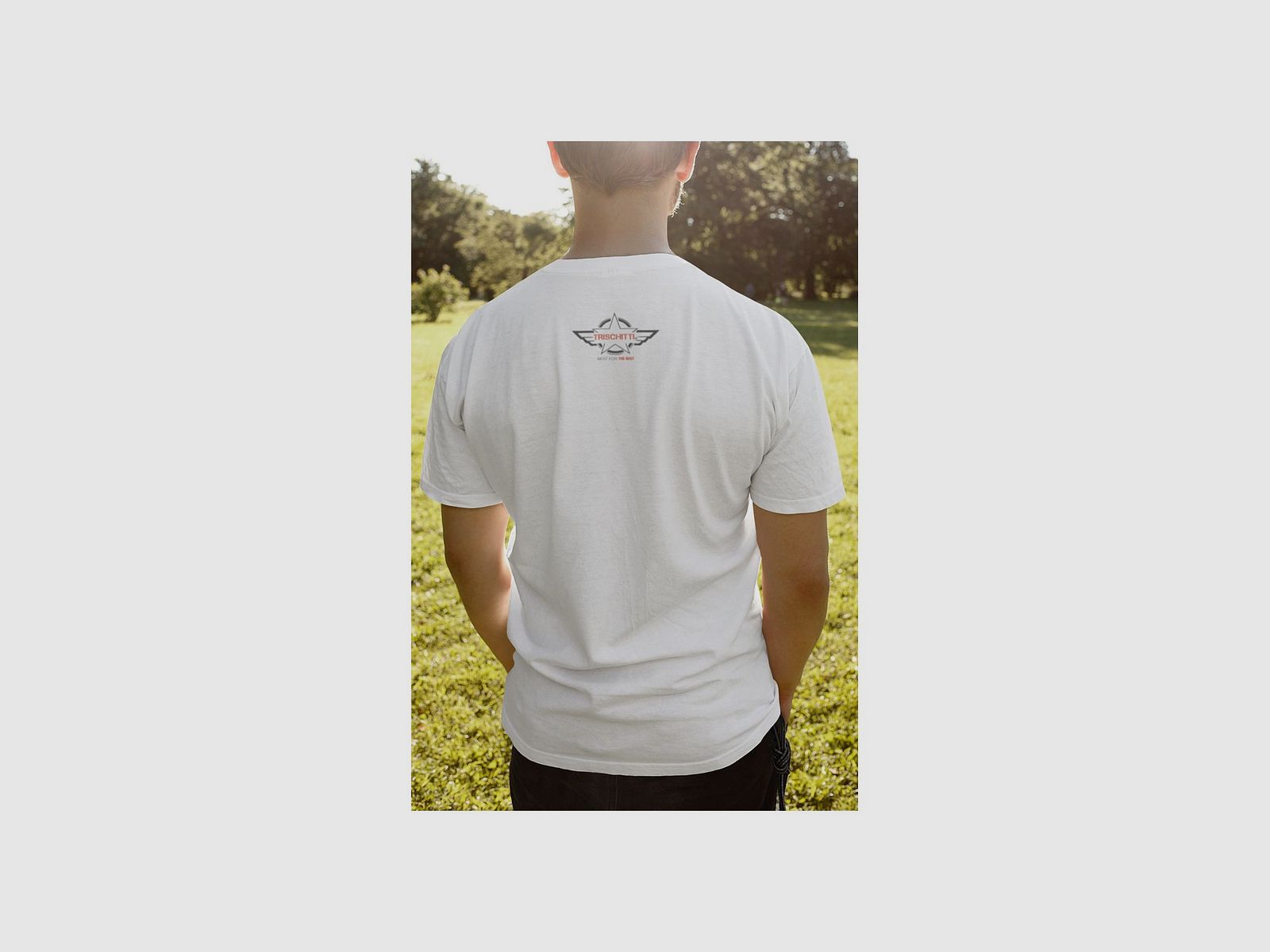 Trischitti T-Shirt weiß "Talent bedeutet nichts ohne harte Arbeit": Die wahre Essenz des Erfolgs, Bild 3 von 4