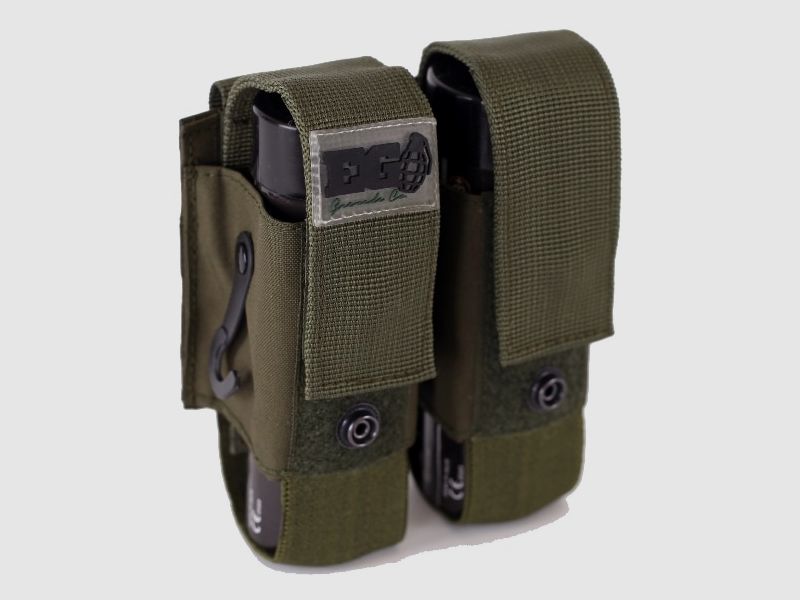 Bolsa doble Molle para granadas de humo Enolagaye (oliva)