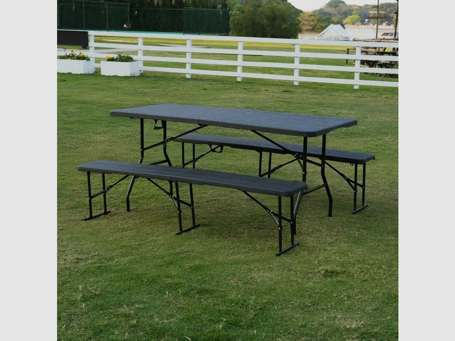 NC3404 Folding Garden Bench 183cm in Anthracite
