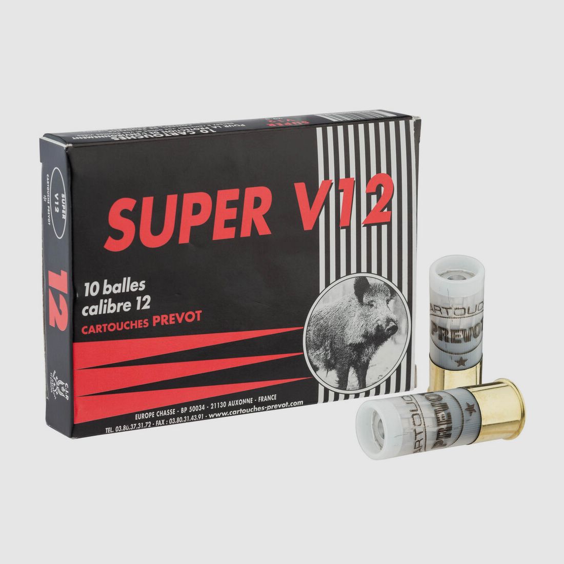 BALLES PREVOT SUBSONIQUE V12 DEMI-BLINDÉE EXPANSIVE 12/67 29GR X10, image 1 sur 2