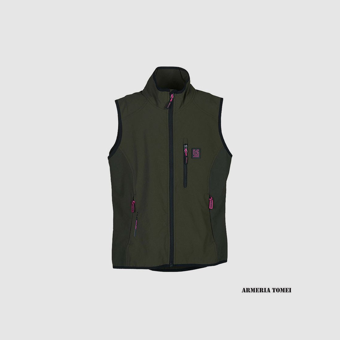 Vest – Women – Univers – Hunting elastic outdoor green/fuchsia, image 1 of 4