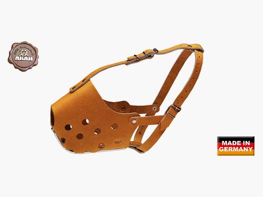 AKAH Maulkorb Quasi aus Leder