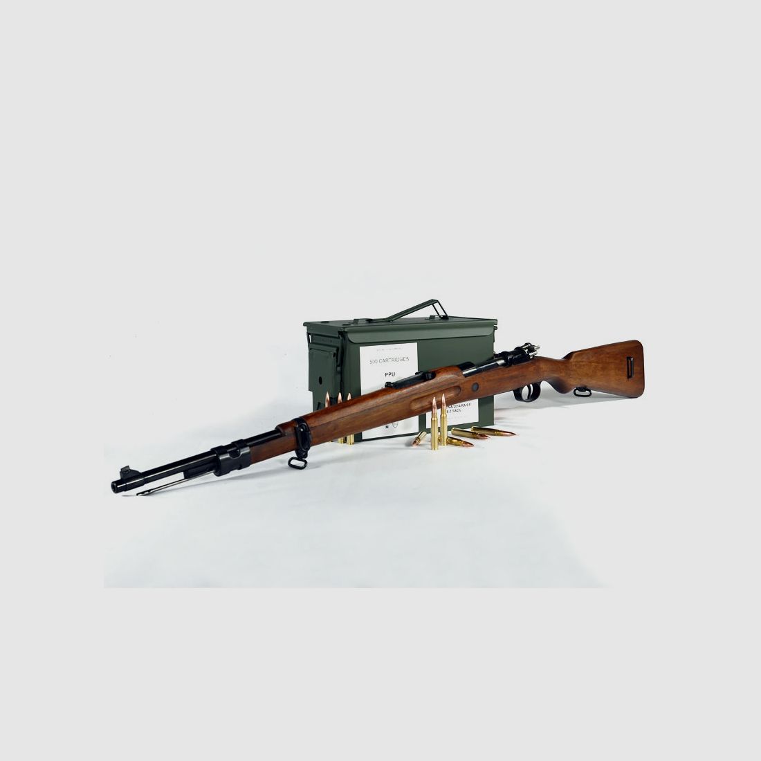 PPU ammunition box with 8x57 IS FMJ 198 grs 1 ammunition box (500 rounds at €1.138 each)
