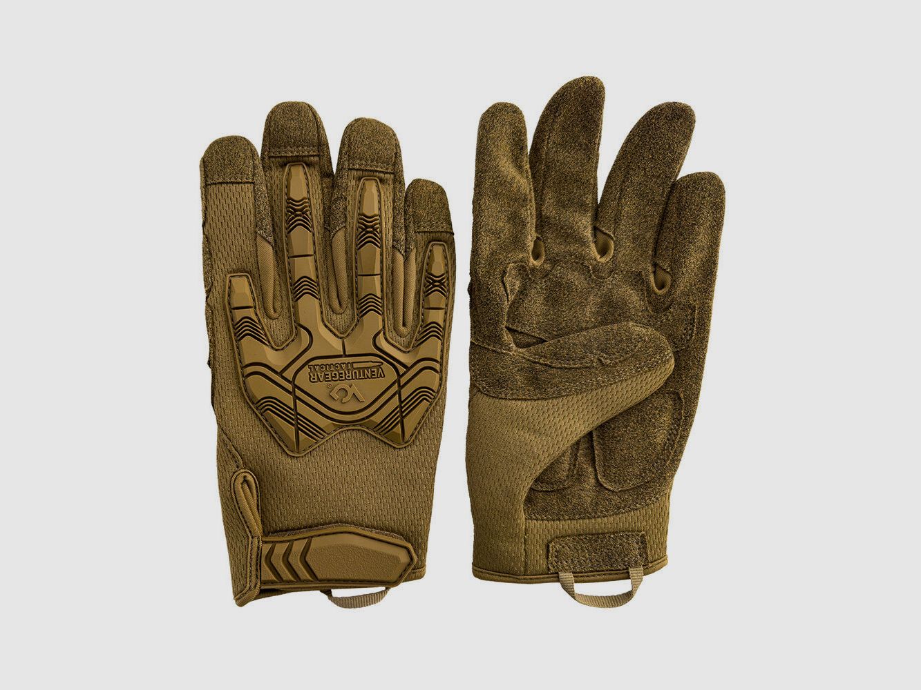 Guantes de impacto tácticos Venture Gear Hook & Loop XL Tan