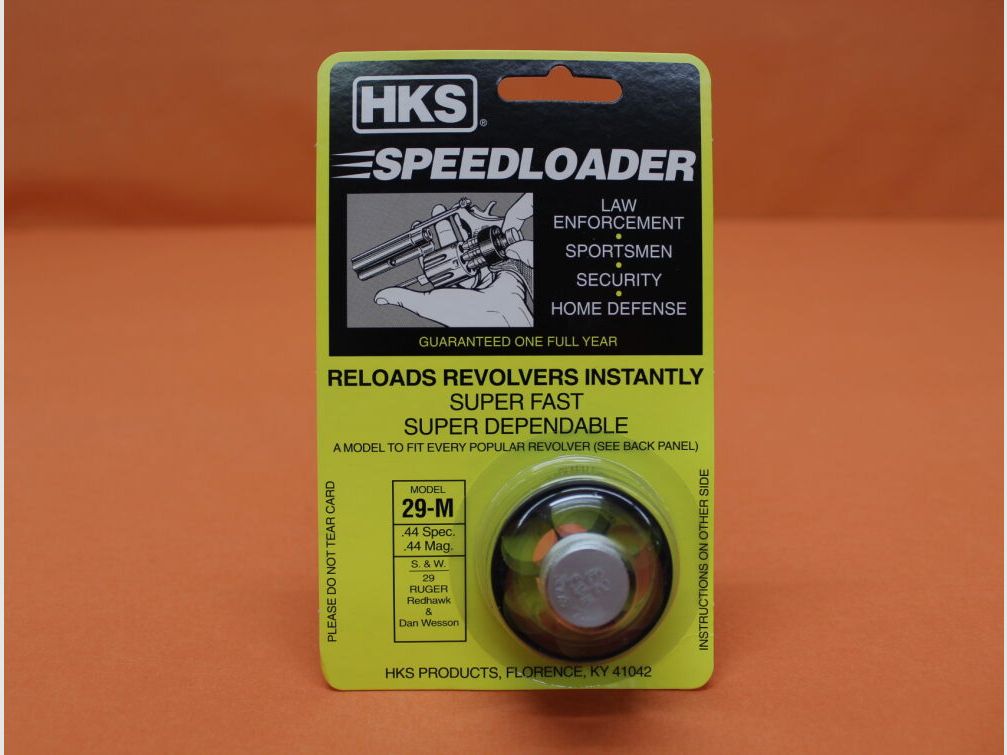 HKS Products HKS Speedloader Mod. 29-M für 6 Patronen .44RemMag/ .44S&WSpec f. N-Frame 629/ Redhawk/ Anaconda