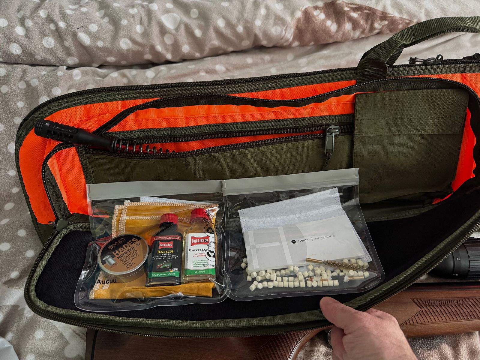 Weihrauch HW 97 Kaliber 5,5 5.5 HAWKE Zielfernrohr Futteral Zubehör