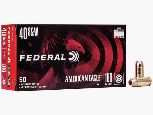 Federal American Eagle .40 S&W 180GR FMJ 50 cartouches