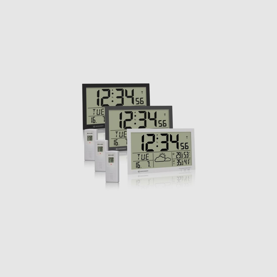 Wetterstation Wanduhr BRESSER MyTime Jumbo LCD, Bild 2 von 3