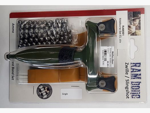 ESC RAMbone lance-pierres olive incl. bande de rechange + billes équipement sportif