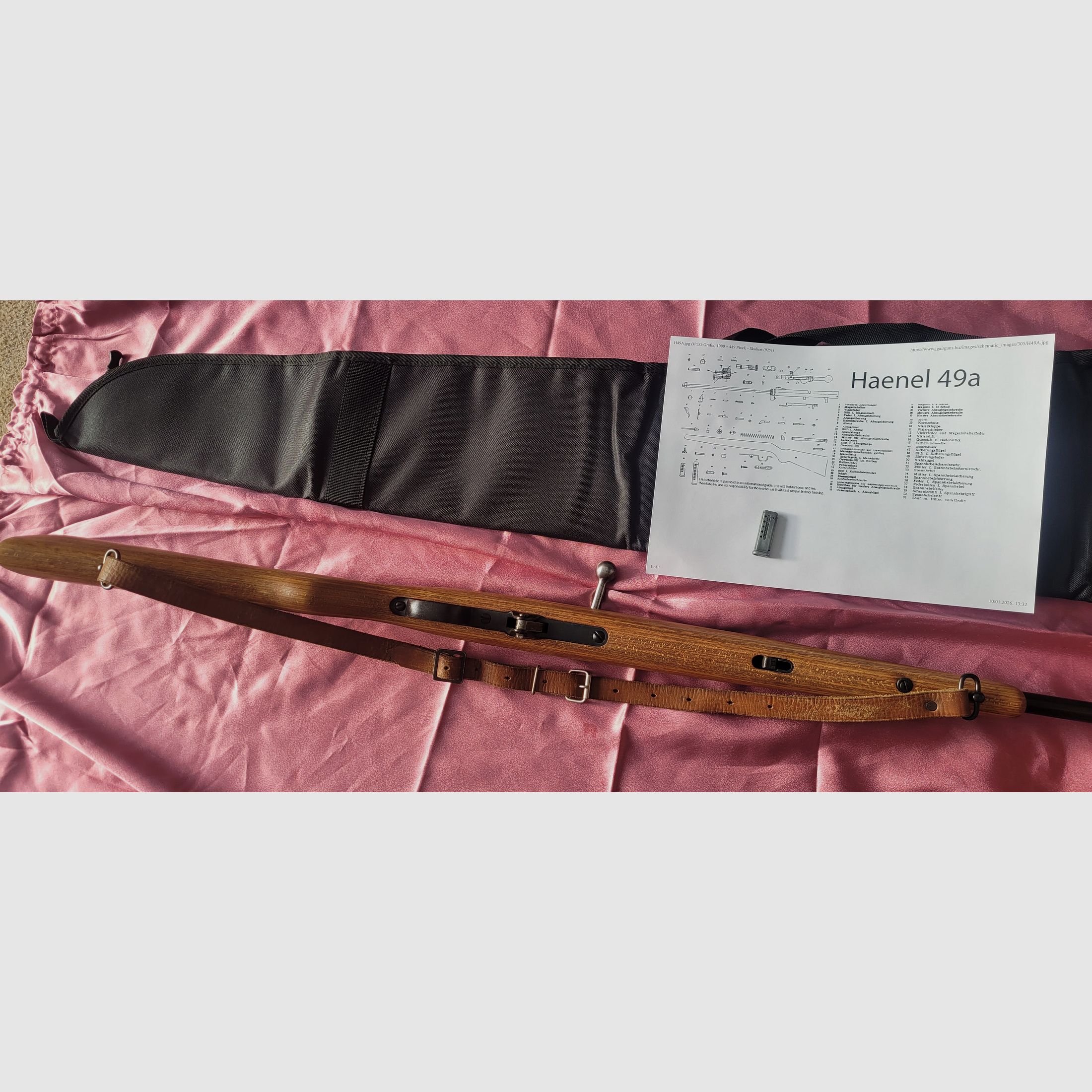 For sale air rifle with magazine, model Haenel 49a