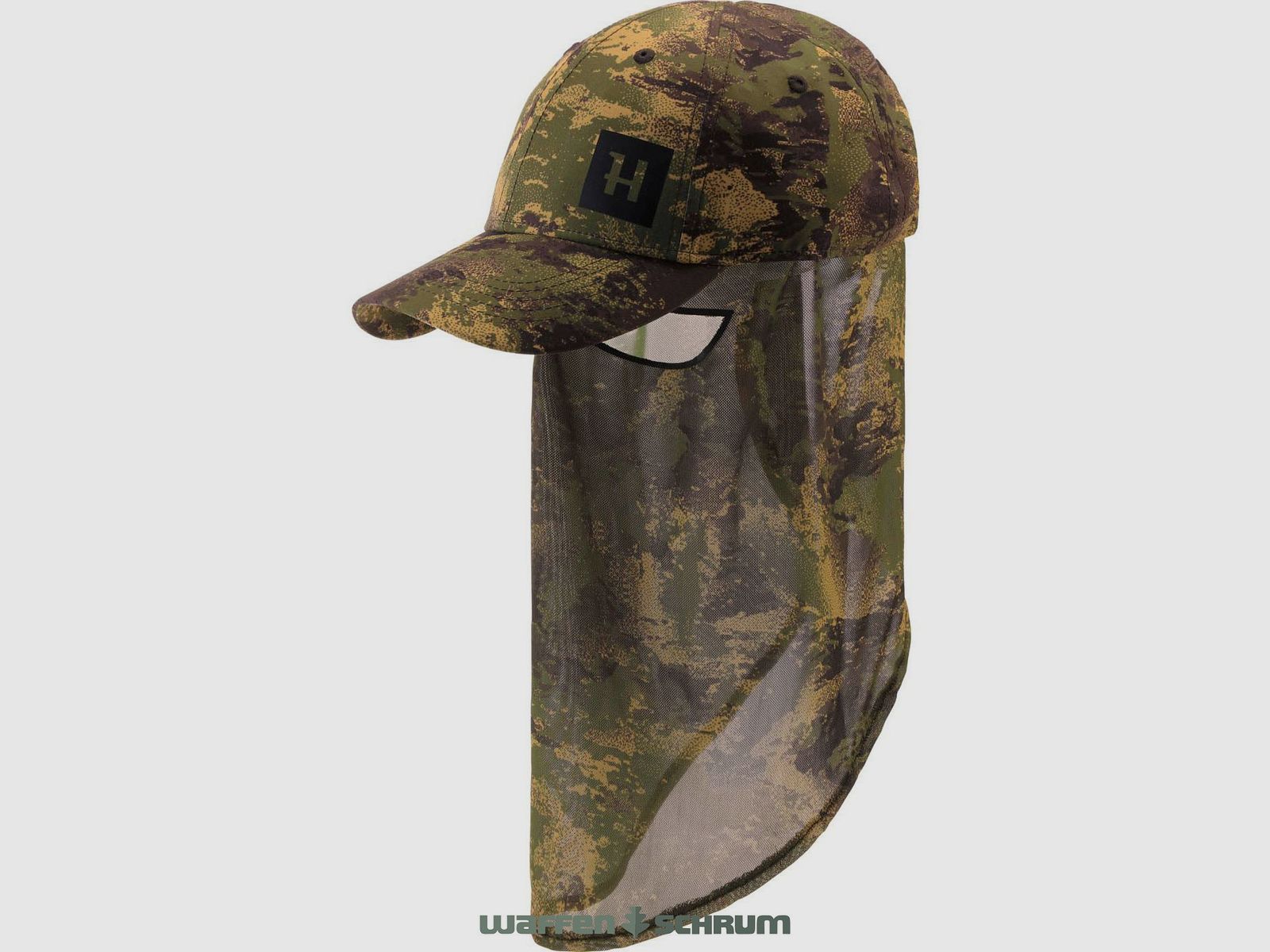 Härkila Cap Deer Stalker mit Tarnnetz  Forest green