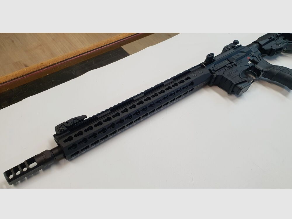 GWMH AG Semi-Automatic Rifle GWMH SPC-HUNTER A5 17" (SWISS PISTOL CARBINE) BLACK Cal.9x19 AR15 Glock Magazine