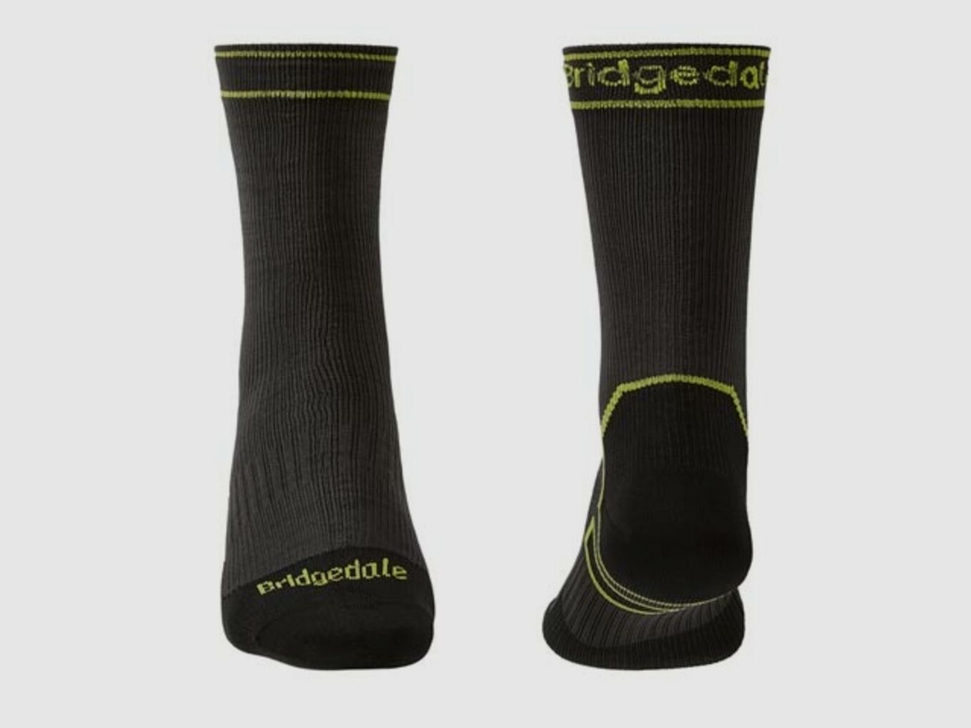 Waterdichte Sokken Grijs/Limoen Bridgedale Stormsock, afbeelding 2 van 4