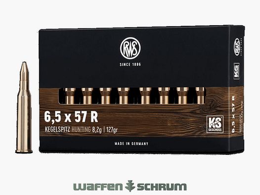 RWS bala puntiaguda 8,2g - 127gr 6,5x57R