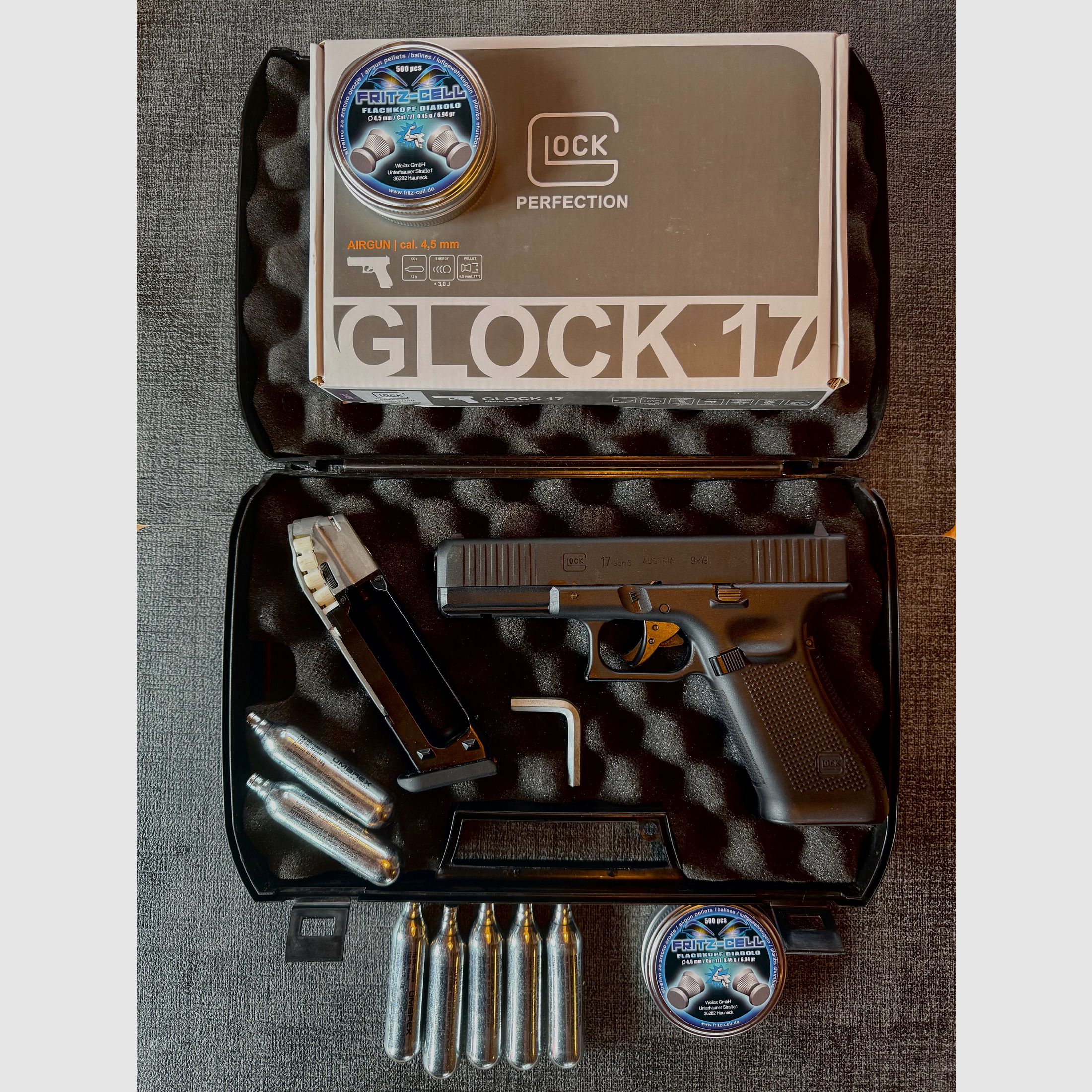 Glock 17 GEN 5 CO2 Pistole Kaliber 4,5mm Diabolo
