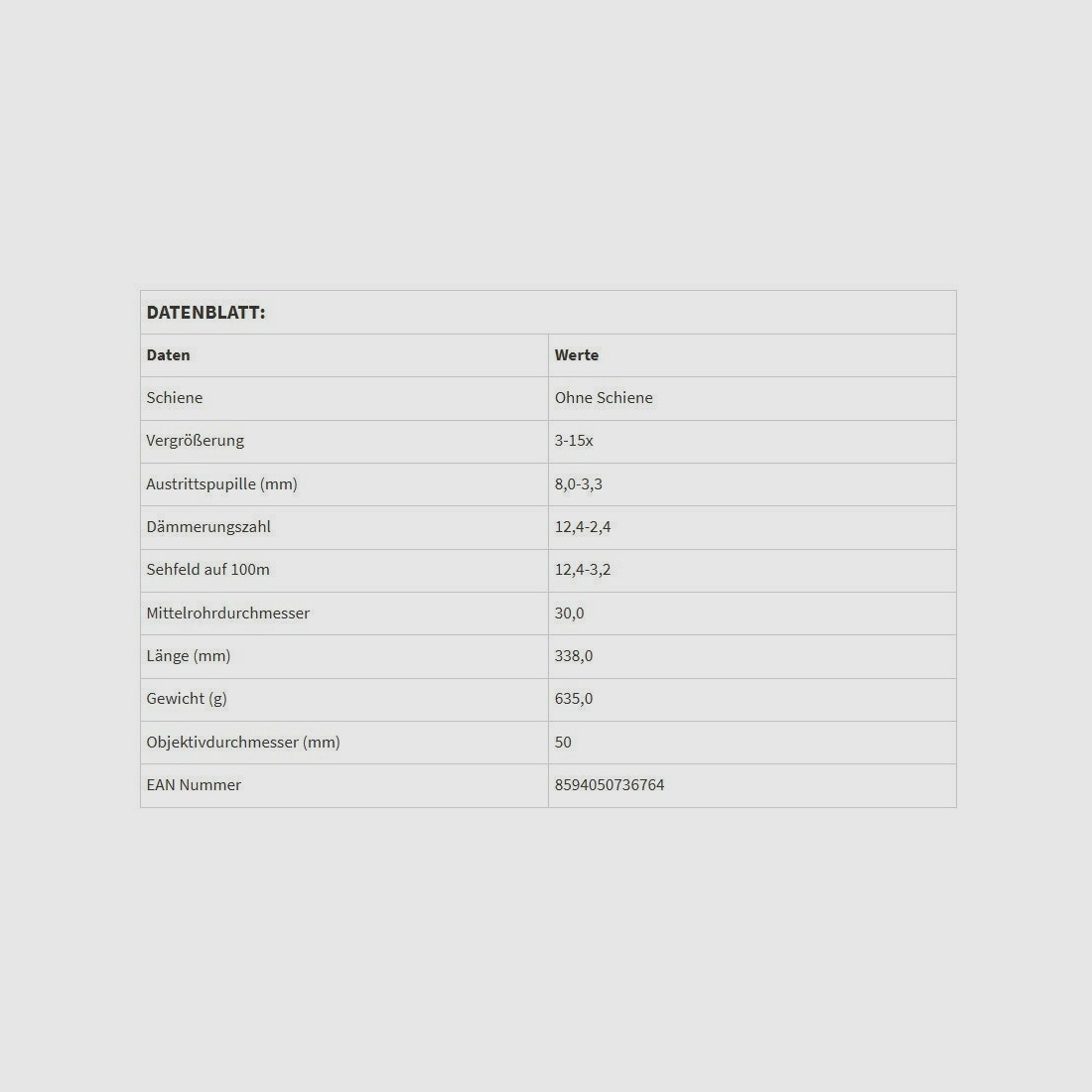 Zielfernrohr MeoSport R 3-15x50