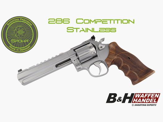 SPOHR 286 Competition Stainless .22lr 6 Zoll Revolver Made in Germany