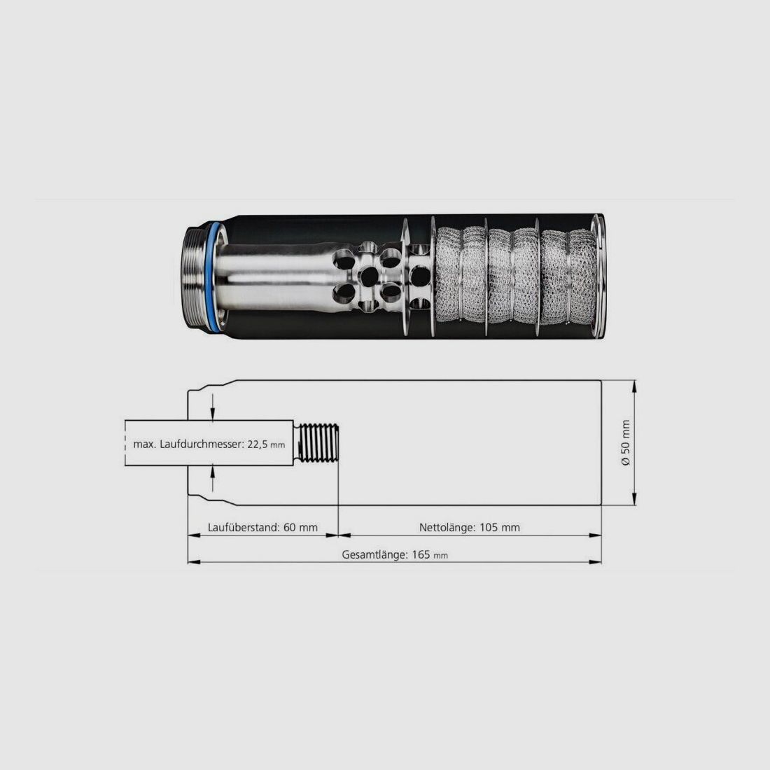 Silenzioso ERA STI 3D – Calibro .30 (7,62 mm) – STI 3D, Cal. 30 – 5/8x24UNEF, immagine 5 di 5