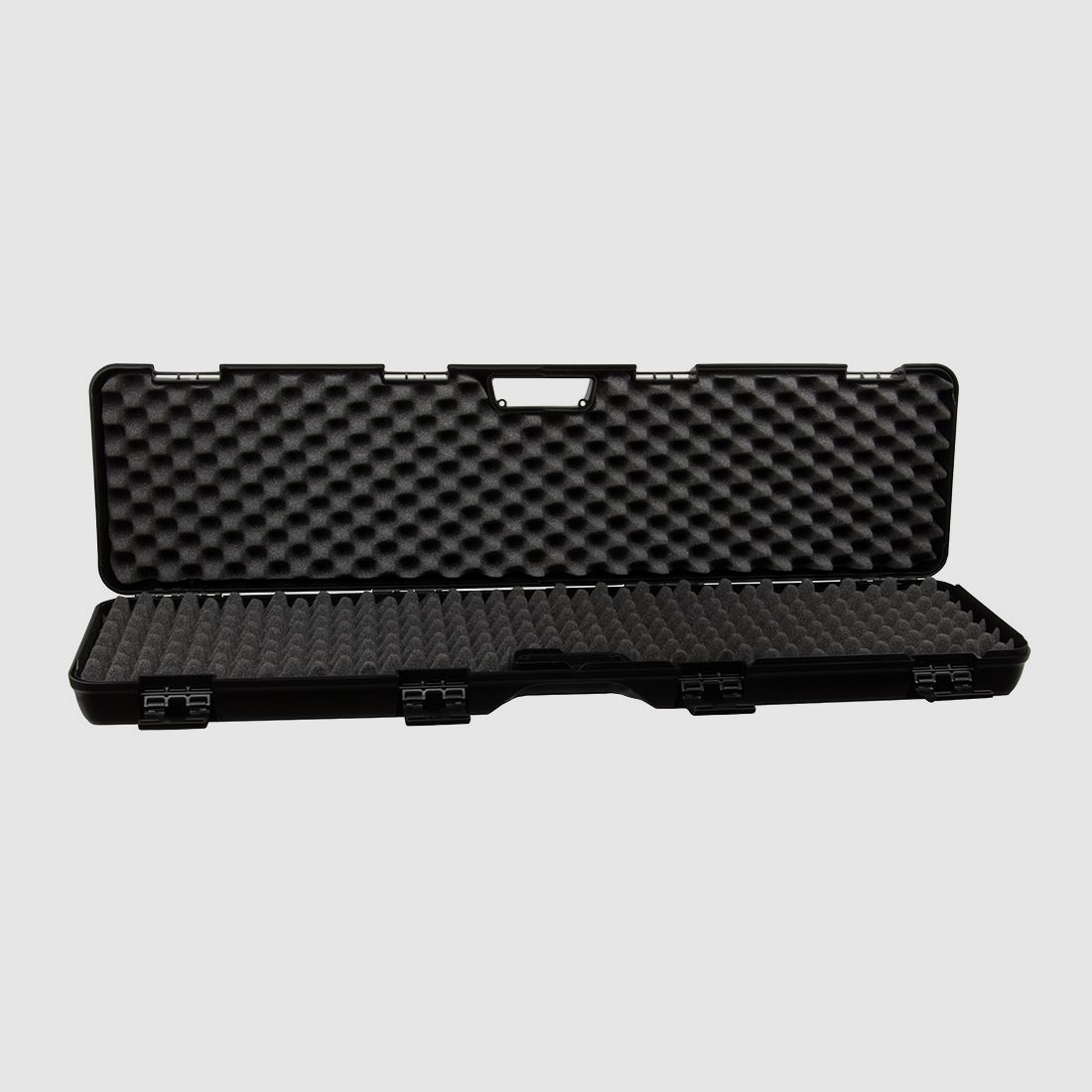 Gewehrkoffer Transportkoffer Negrini 1668ISY 100 x 23 cm Kunststoff Noppenschaumeinlage 4 SchnappverschlĂĽsse schwarz