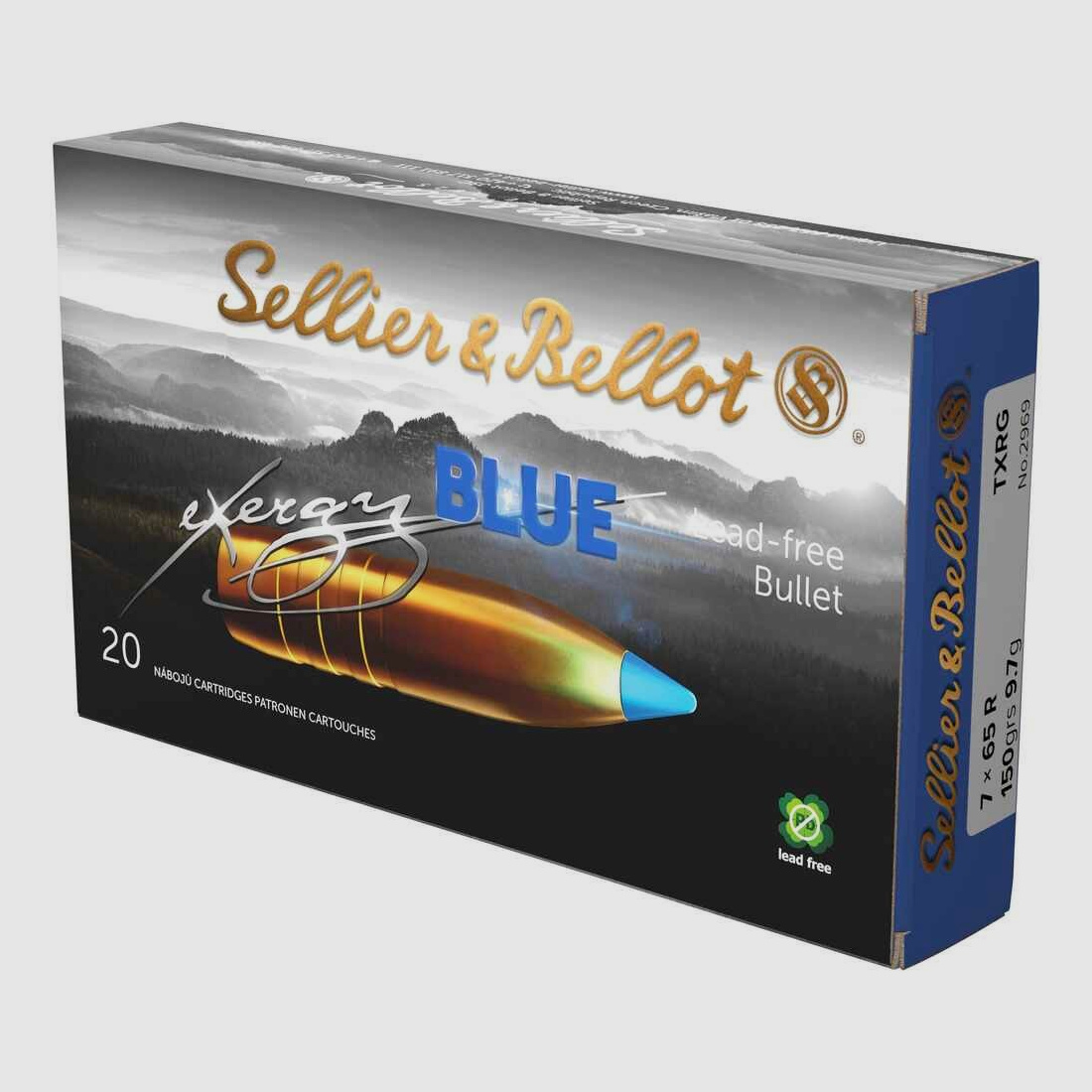 7x65 R tipped eXergy blue 9,7g/150grs. Sellier & Bellot
