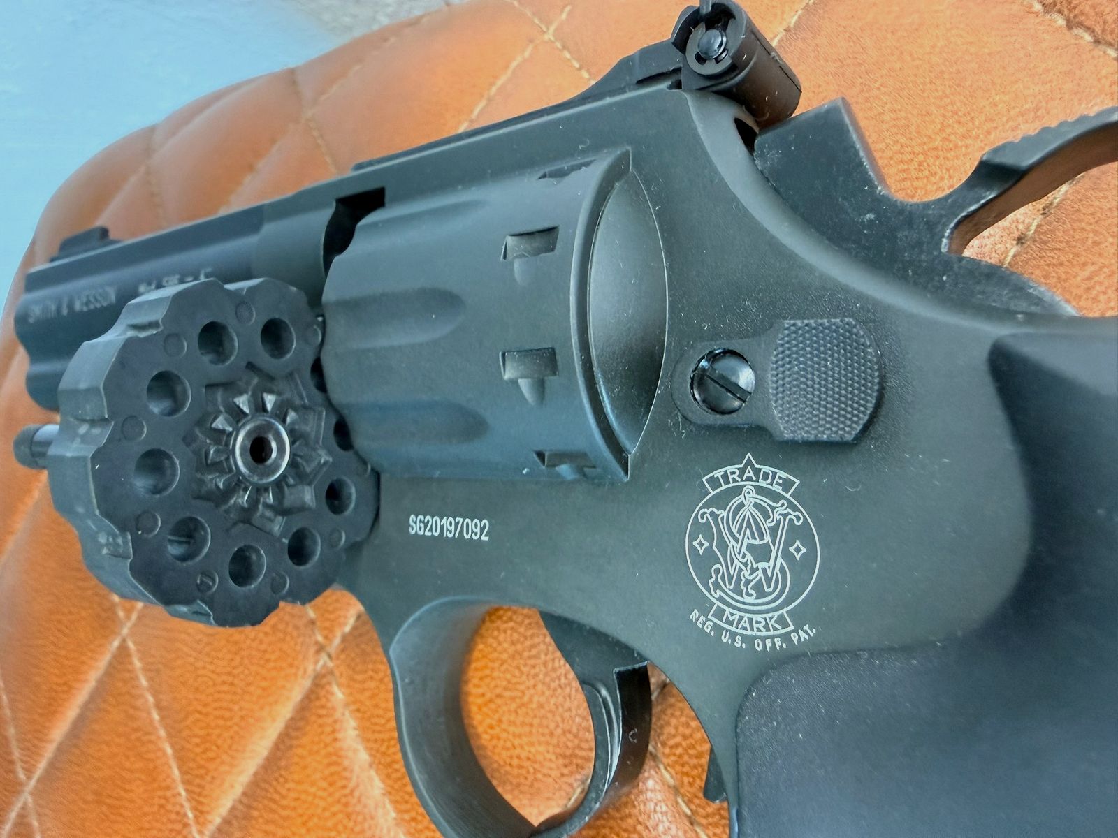 Co2 Revolver Smith & Wesson - 4 inch geblauwde 4,5 mm Diabolo