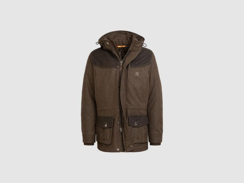 Rascher Herren Lodenjacke mit Kapuze Prestige schlamm-schilf 52